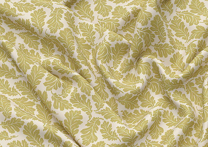 Land & Shore Oak Leaf, Ochre - Roman Blind - Image 4